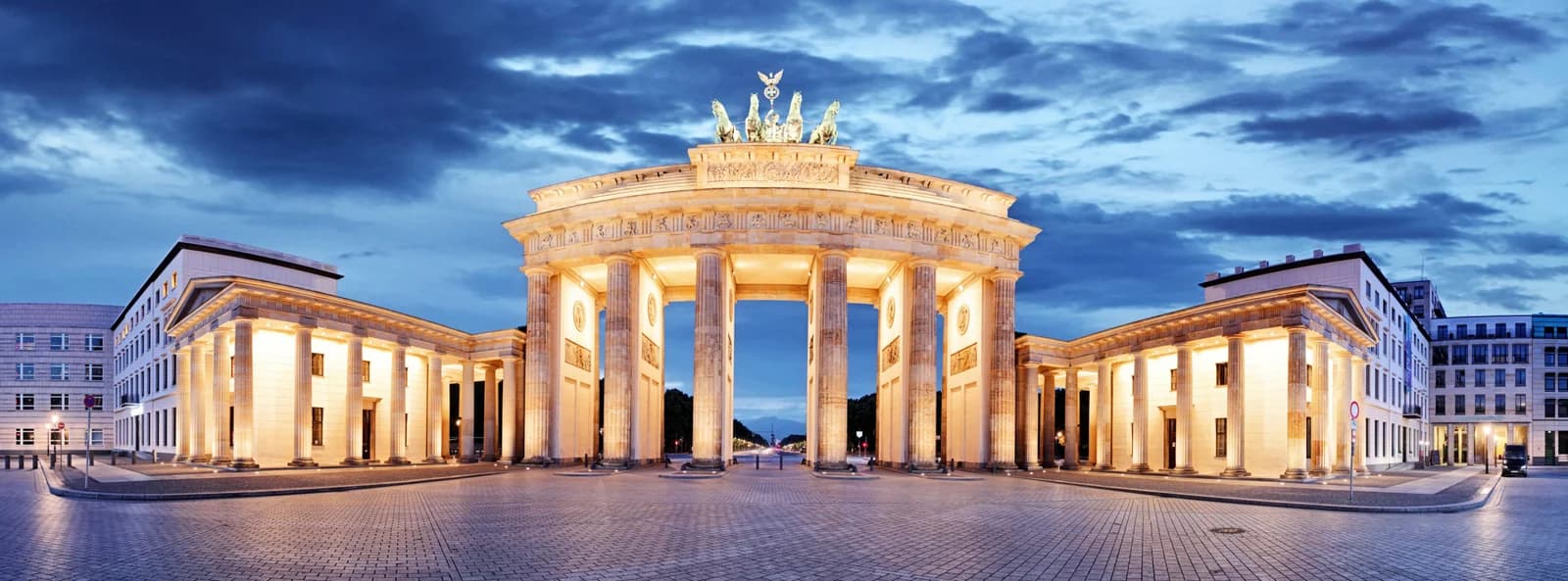 Berlin skyline with the TV tower at blue hour, Germany